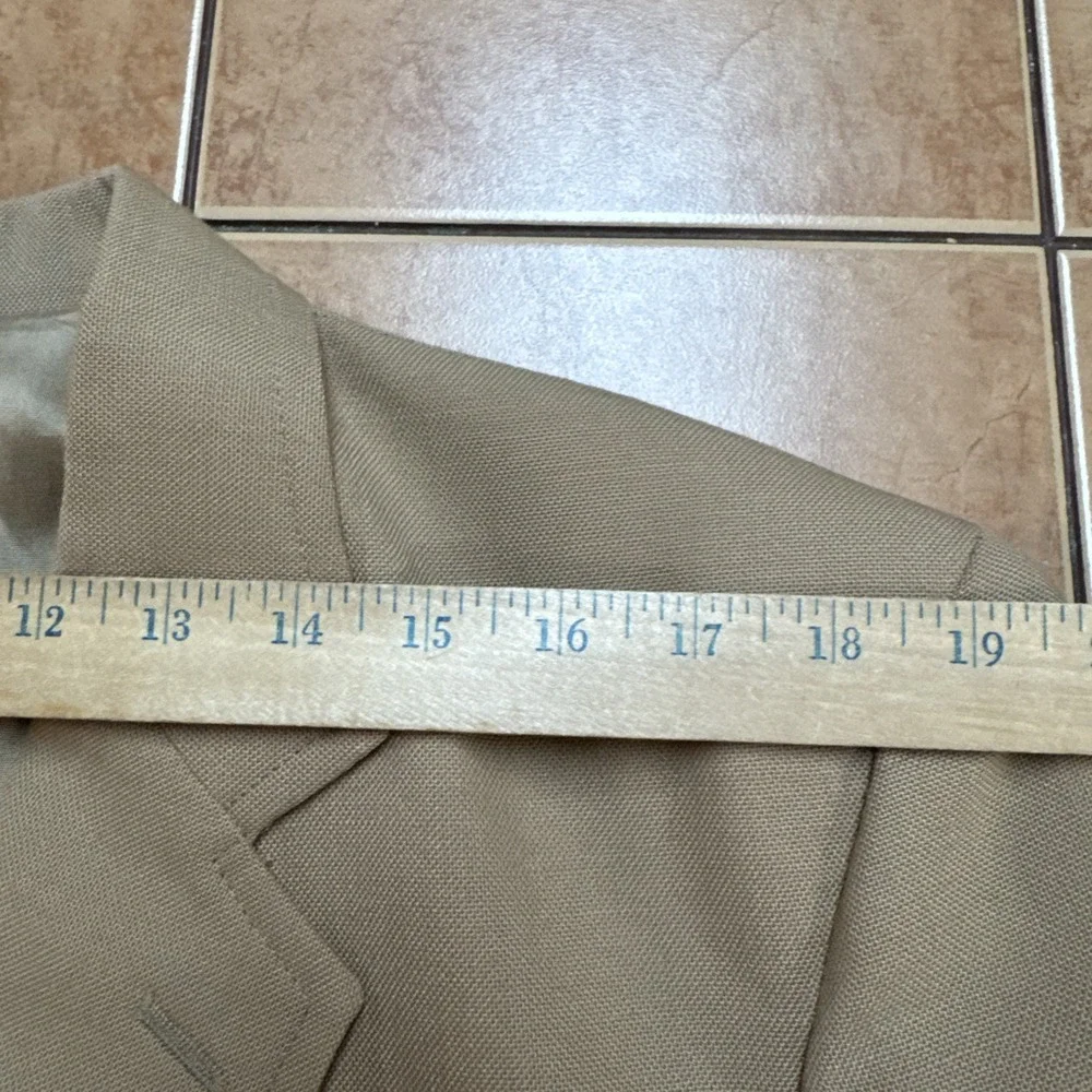 Five G's Camel Brown Gold Button Blazer Sport Coat Jacket 44R Slim Fit VTG USA